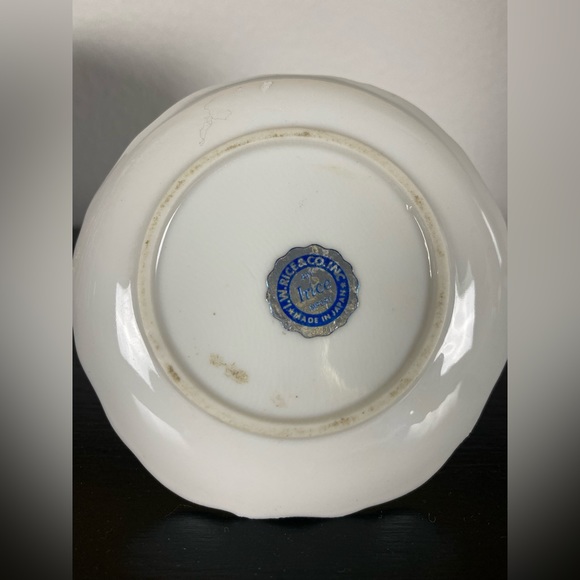 Vintage Irice Porcelain Ring Holder White with Pink Flower Design Made In Japan. - Picture 5 of 5